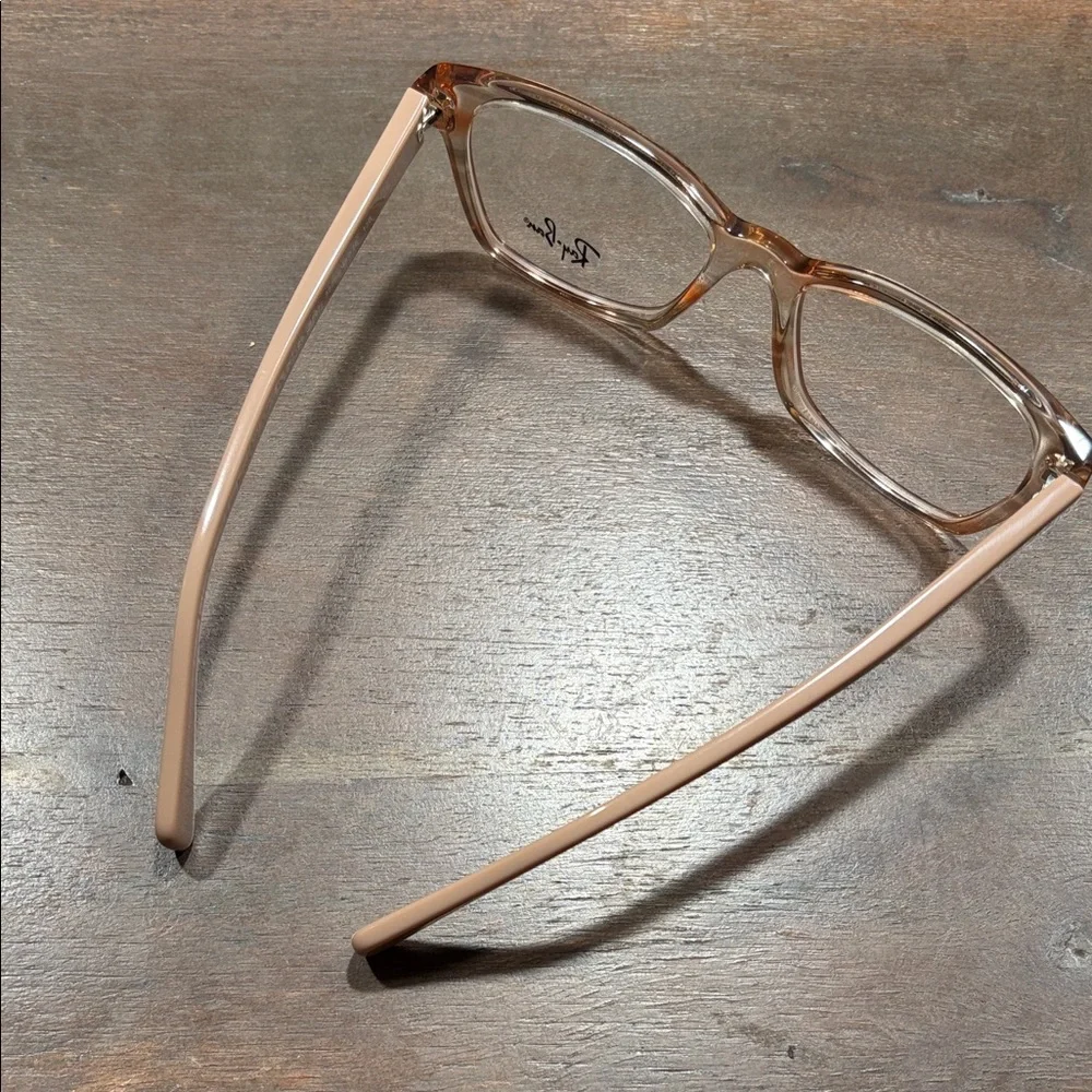 Ray-Ban Transparent Frame Glasses with Blue Case